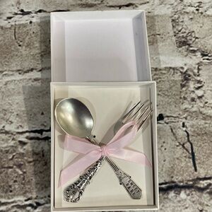 fork and spoon set for baby girl